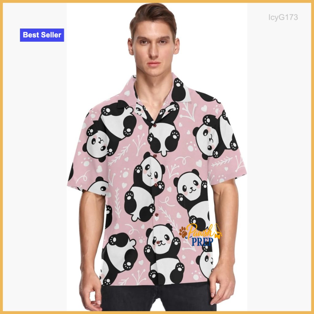 Men's Short Sleeve Button Down Hawaiian Shirt Regular Fit Summer Casual